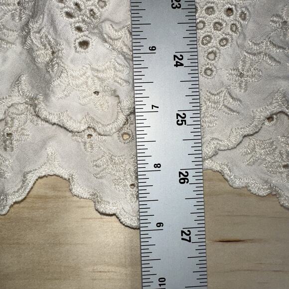 SONOMA Goods for Life Cream Embroidered Eyelet Boho Blouse XL #BohoChic #Eyelet - Picture 9 of 9